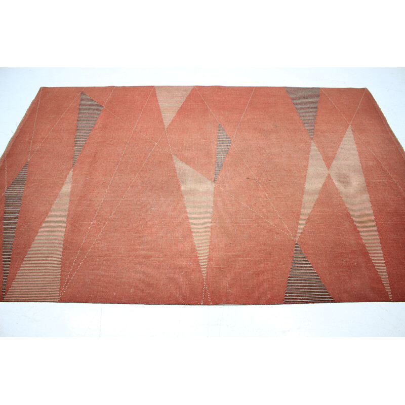 Geometrischer Vintage-Teppich carpet ,1950