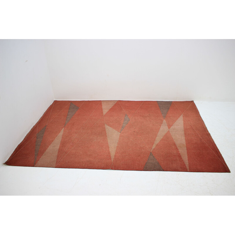 Geometrischer Vintage-Teppich carpet ,1950