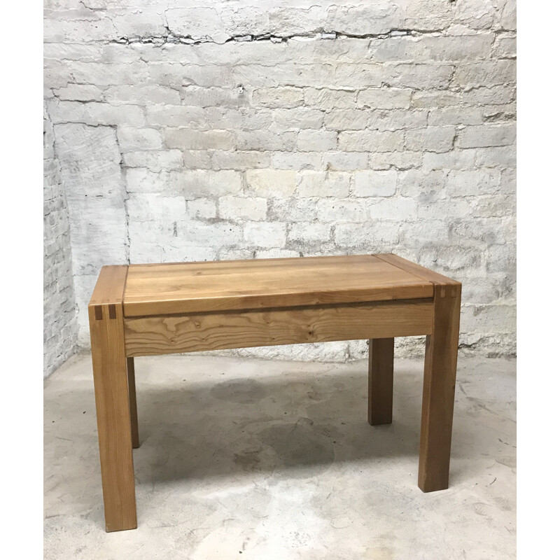 Vintage desk in elm, France, 1970