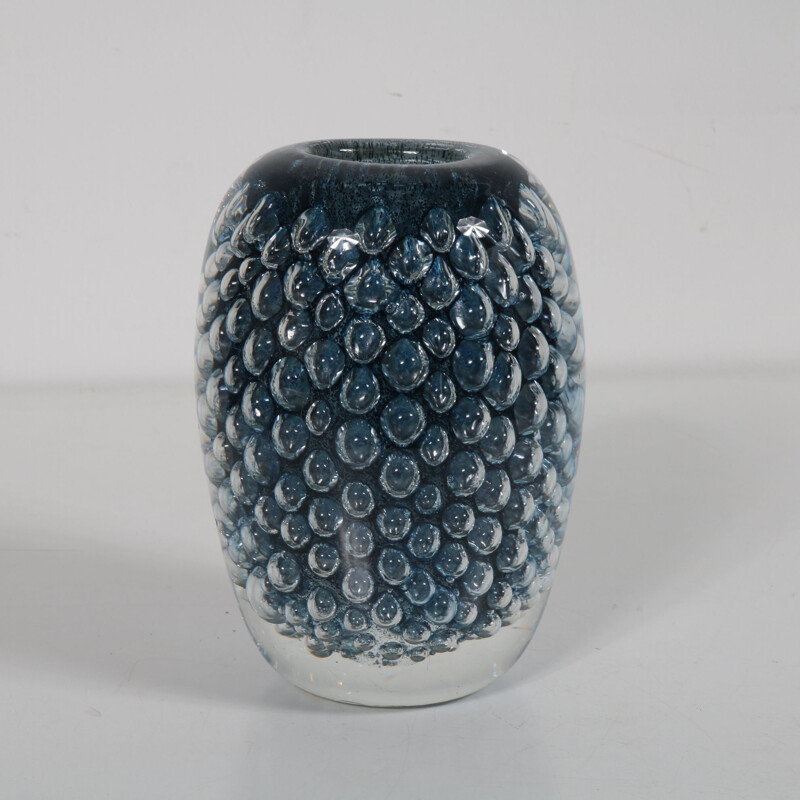 Vintage vase in glass by Floris Meydam for Royal Leerdam, Netherlands 1960s 