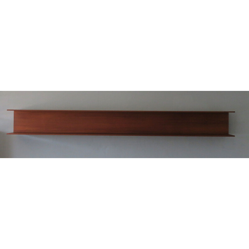 Vintage shelf Extra Long in Teak by Walter Wirz for Wilhelm Renz, 1960s