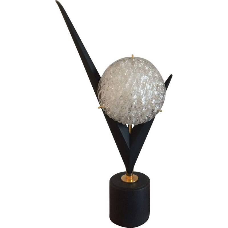 Lampe sculpturale noire par Arlus