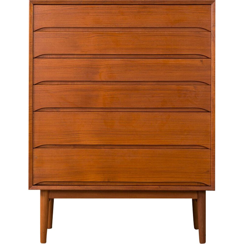 Scandinavian chest of 6 drawers in teak