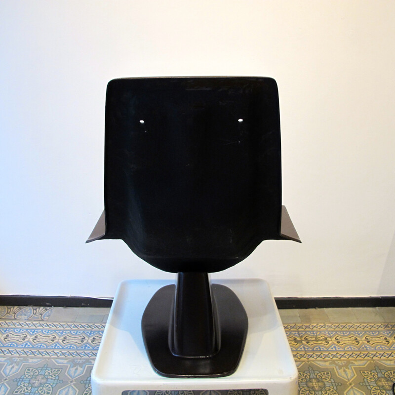 Space age armchair in fiberglass, Charles ZUBLENA - 1975