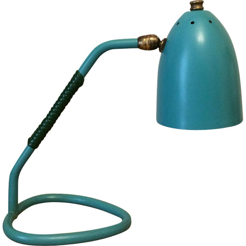 Vintage lamp turquoise articulated