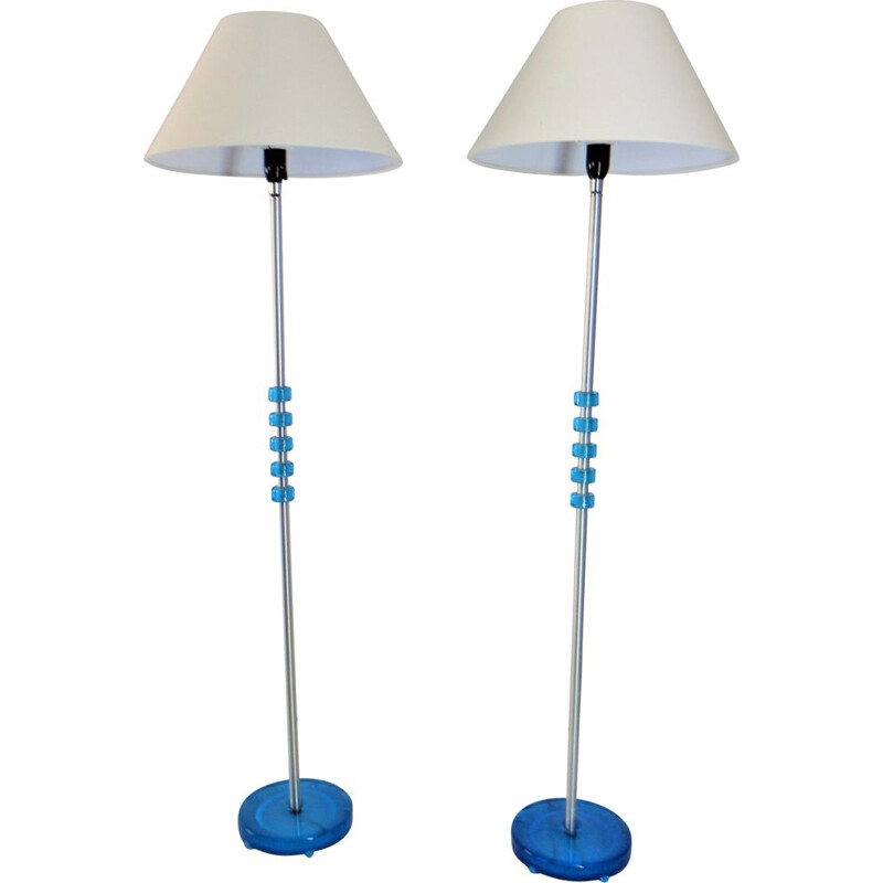 Set of 2 vintage floor lamp Scandinavian 1960 by Carl Fagerlund