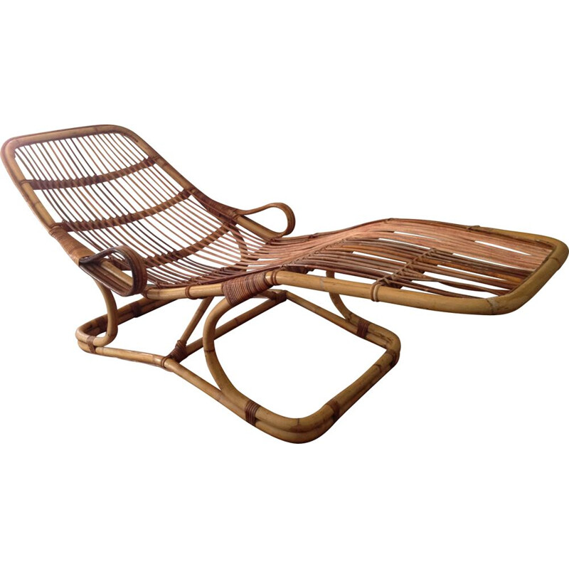 Vintage lounge chair in rattan