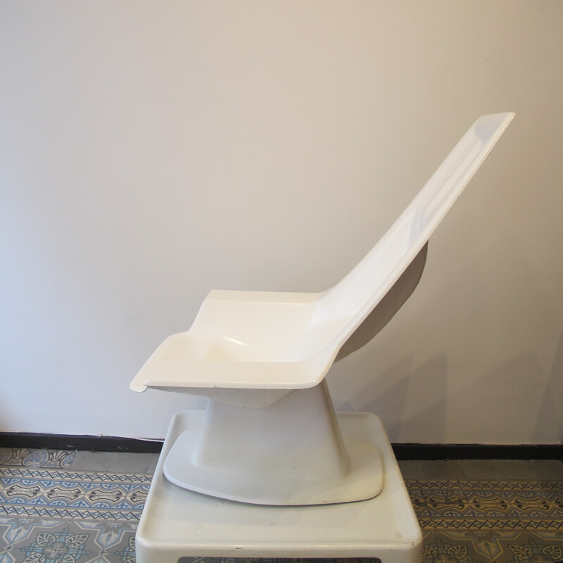 Space age armchair in fiberglass, Charles ZUBLENA - 1975