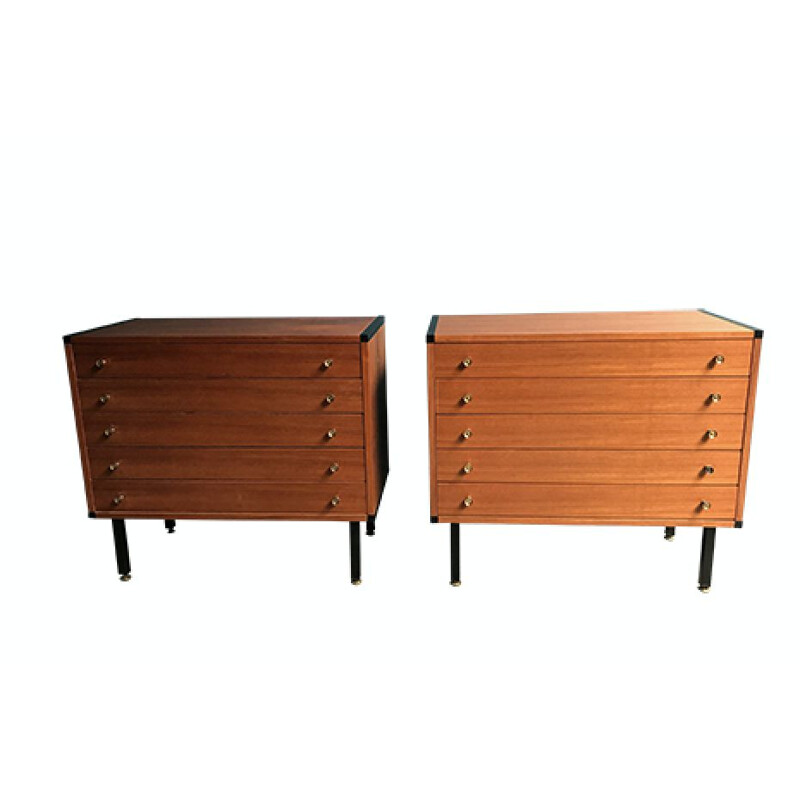 Paire de commodes vintage