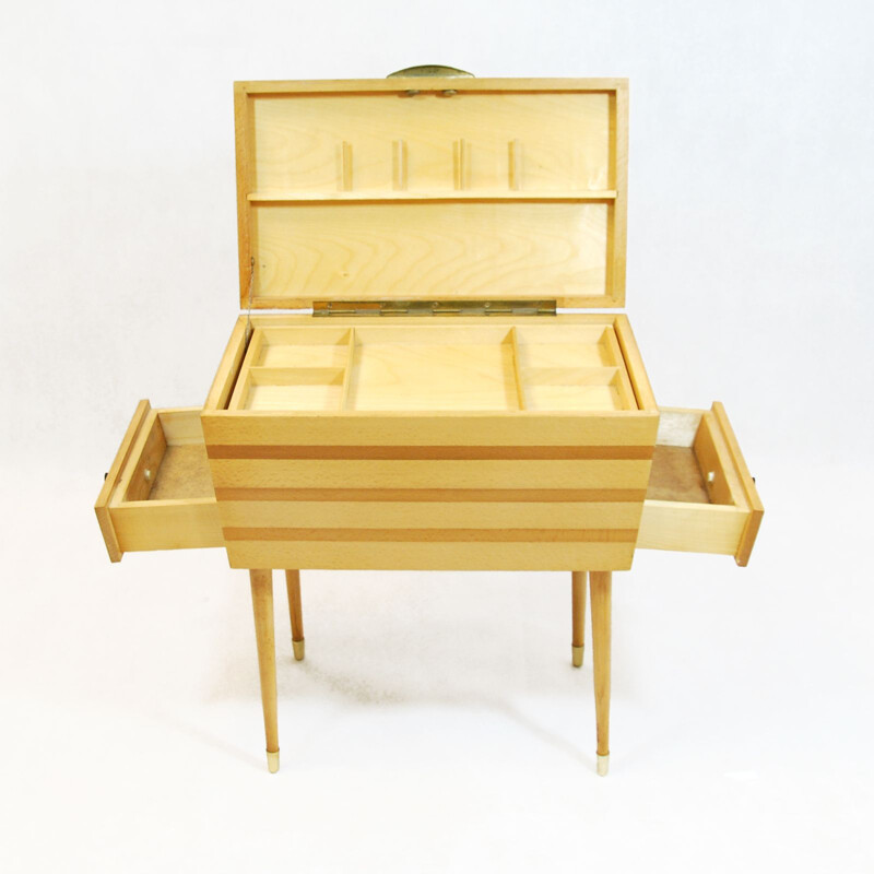 Vintage chest in beech, Germany 60s