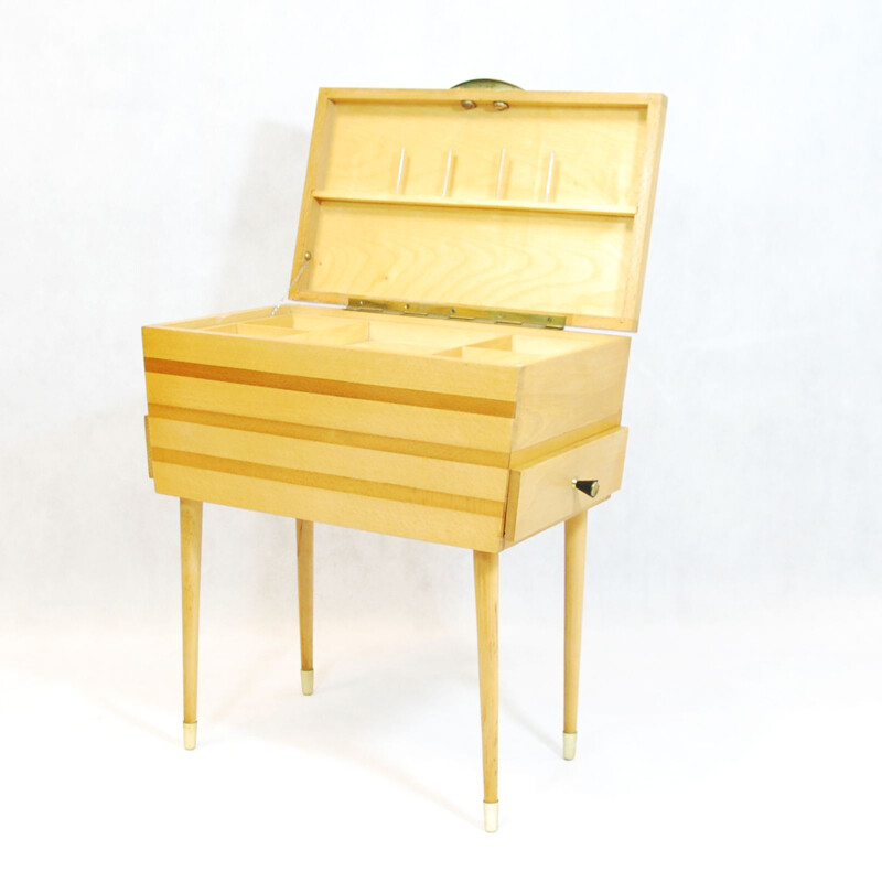 Vintage chest in beech, Germany 60s