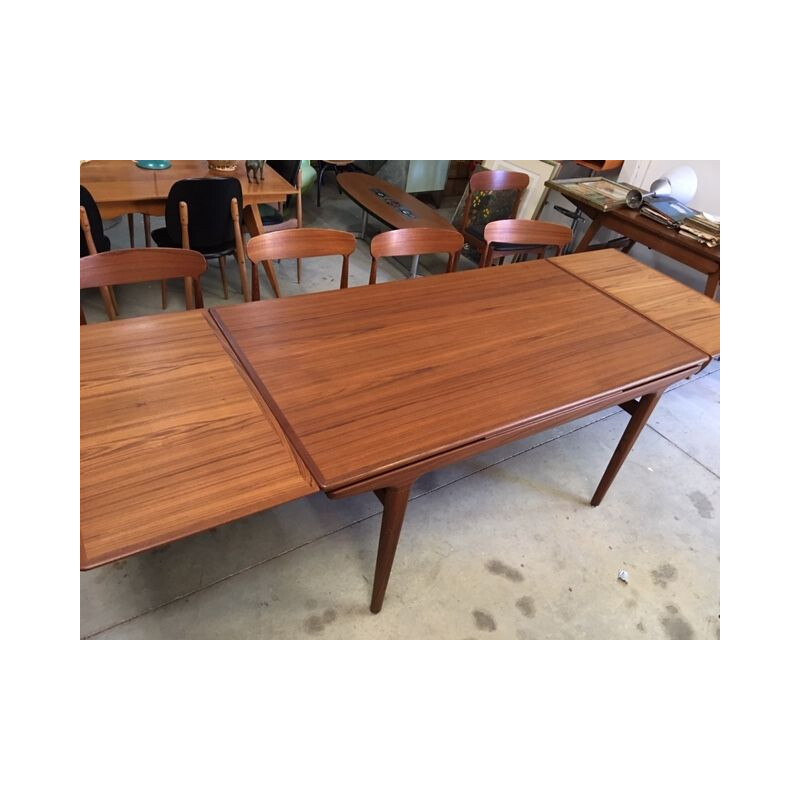 Table vintage danoise Scandinave en teck Johannes Andersen