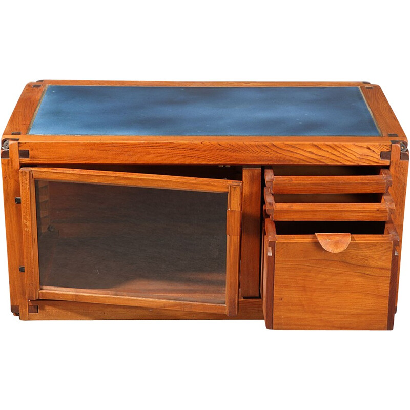 Buffet in solid elm, Pierre  CHAPO - 1960s