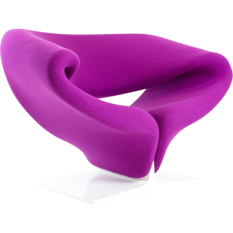 Purple fabric "Ribbon" chair, Pierre PAULIN - 1965