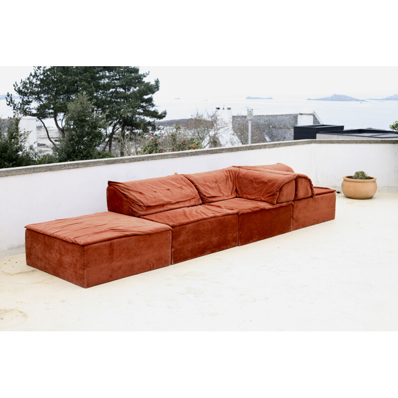 Vintage 3-seater sofa modular" Player" by Hans Hopfer for Roche Bobois, 1972