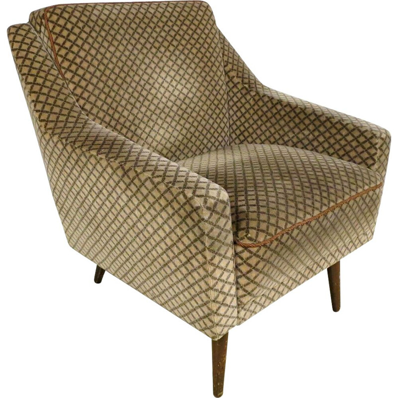 Vintage velvet armchair, Germany 1960