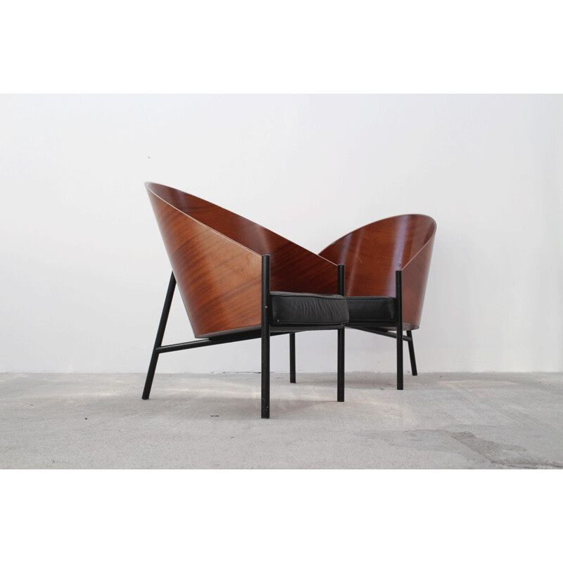 Pair of vintage armchairs model "Pratfall Costes" by Philippe Starck,1980 