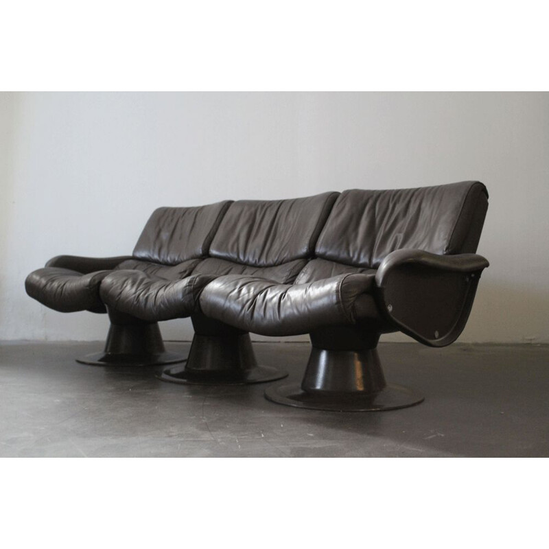 Vintage 3-seater sofa by Yrjo Kukkapuro,1970