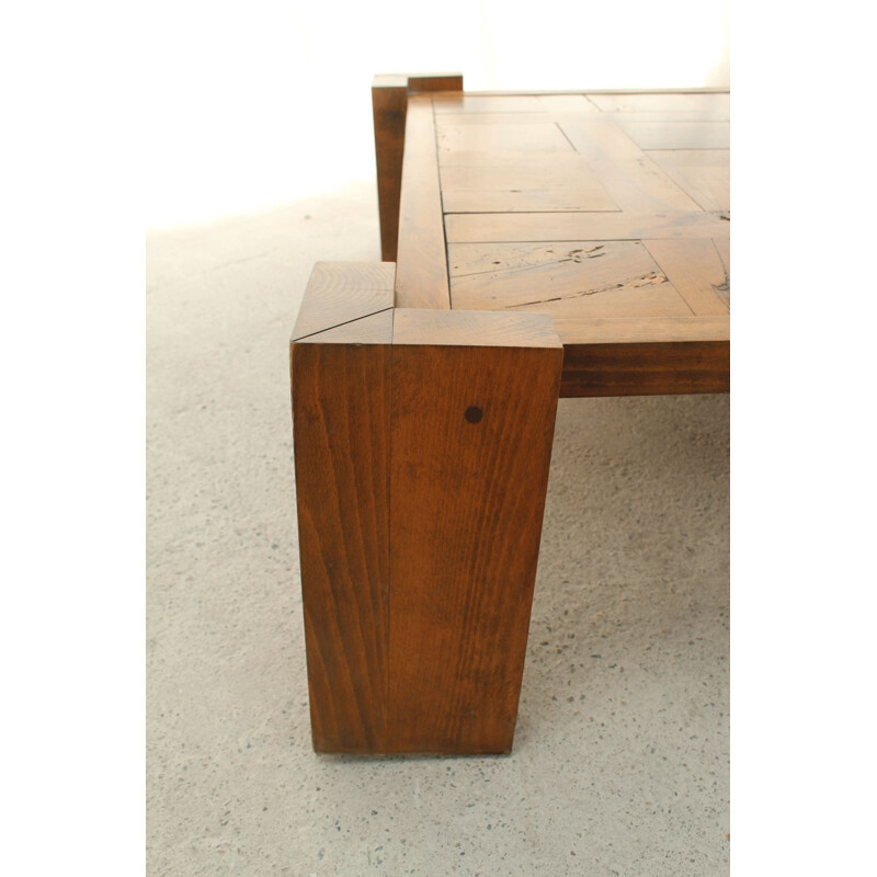 Vintage coffee table in solid wood, 1950s