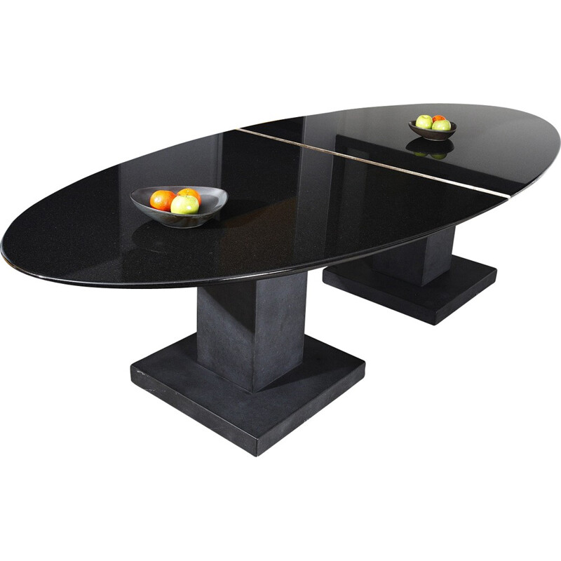 Granite dining table, Michael PRENTICE - 1990s