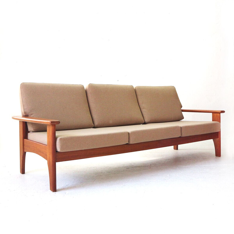 Vintage 3-seater sofa in teak, 1960s