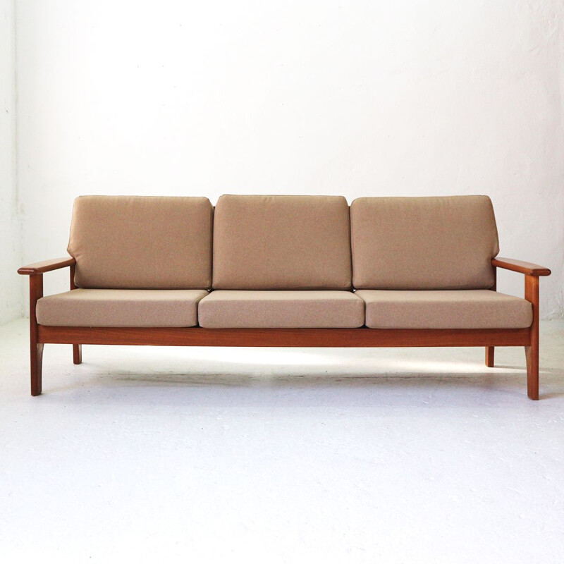 Vintage 3-seater sofa in teak, 1960s