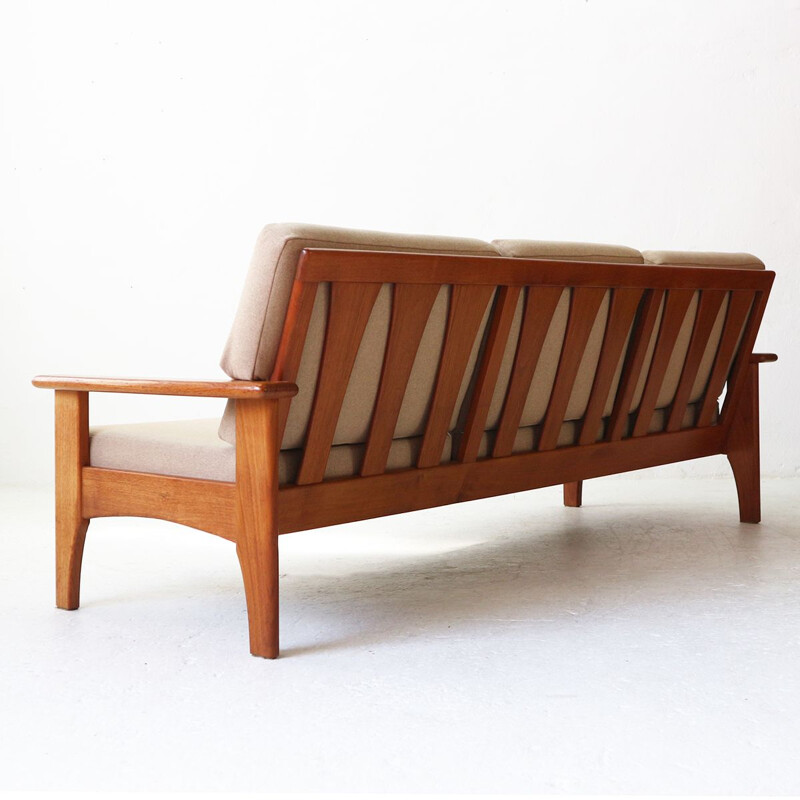 Vintage 3-seater sofa in teak, 1960s