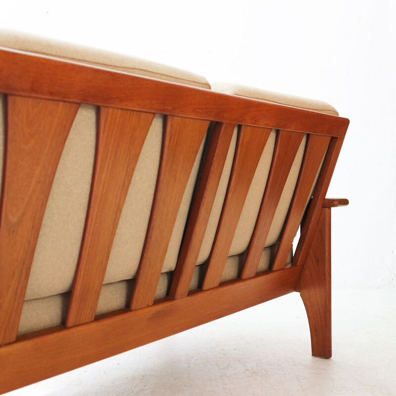 Vintage 3-seater sofa in teak, 1960s