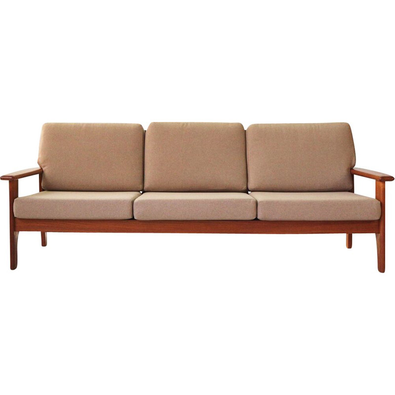 Vintage 3-seater sofa in teak, 1960s