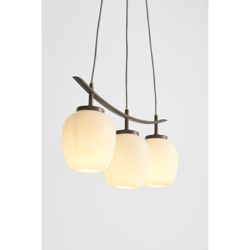 Vintage chandelier by Bent Karlby for Chandeliers & Pendants, Denmark 1950s