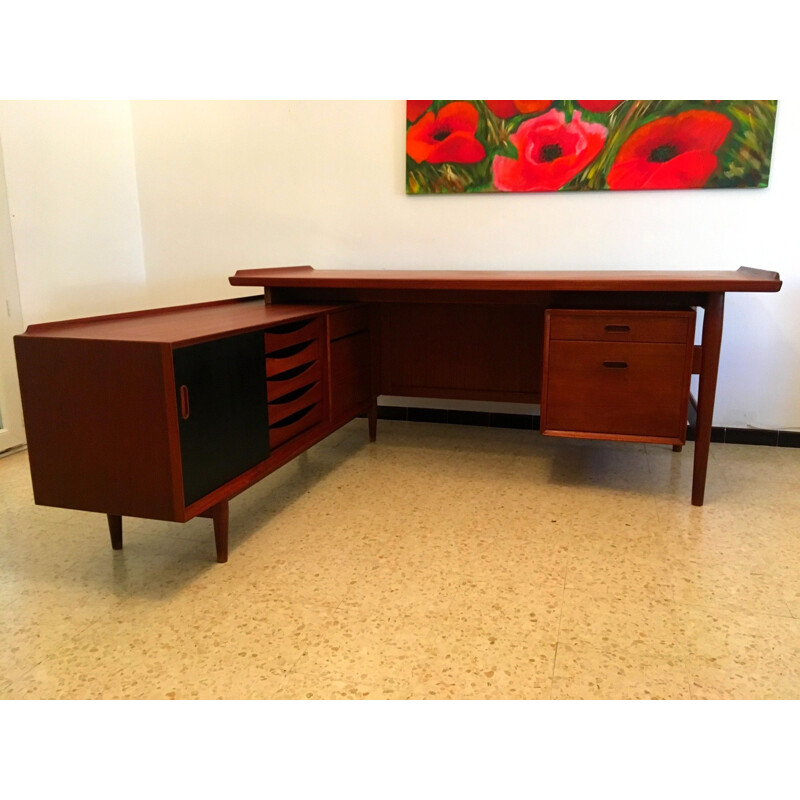 Vintage desk by Arne Vodder for Sibbast, Scandinavian 1950s