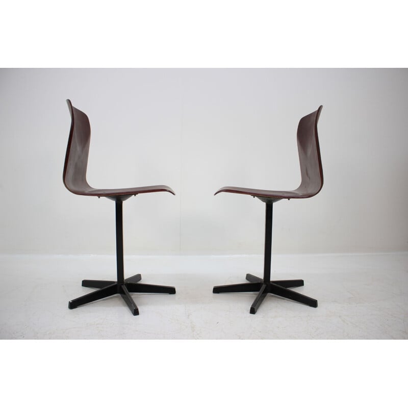 Pair of vintage dining chairs by Elmar Flötotto for Pagholz, 1970