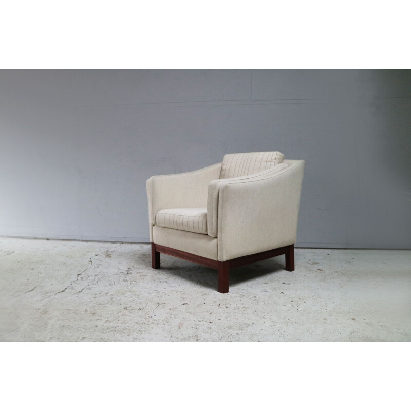 Vintage Danish armchair in grey wool