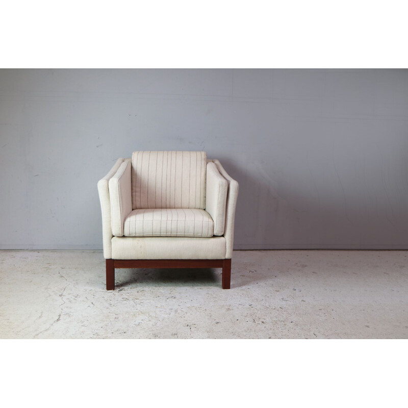 Vintage Danish armchair in grey wool