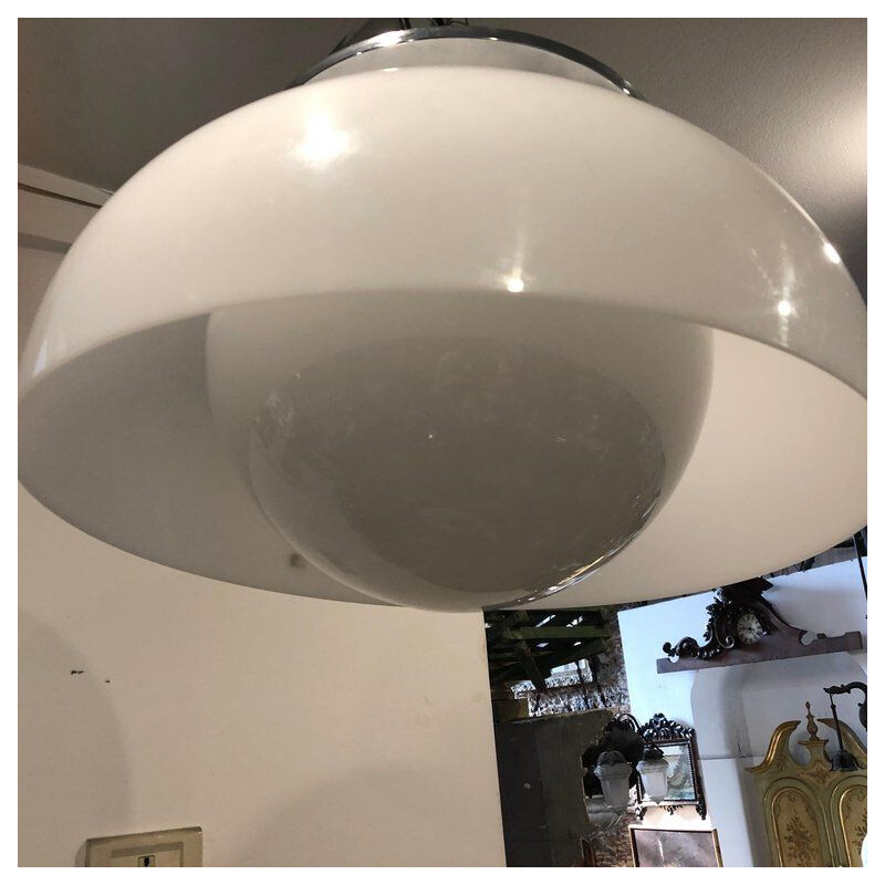 Vintage pendant lamp in plastic by Luigi Massoni