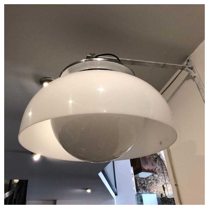 Vintage pendant lamp in plastic by Luigi Massoni