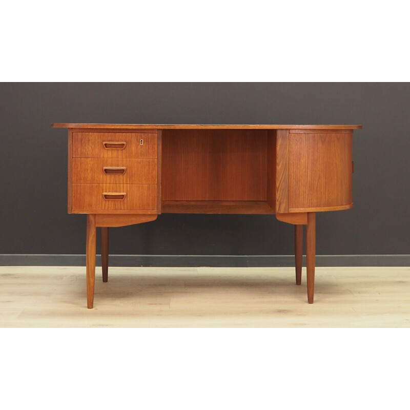 Vintage writing desk in teak, Danish 1960-70s