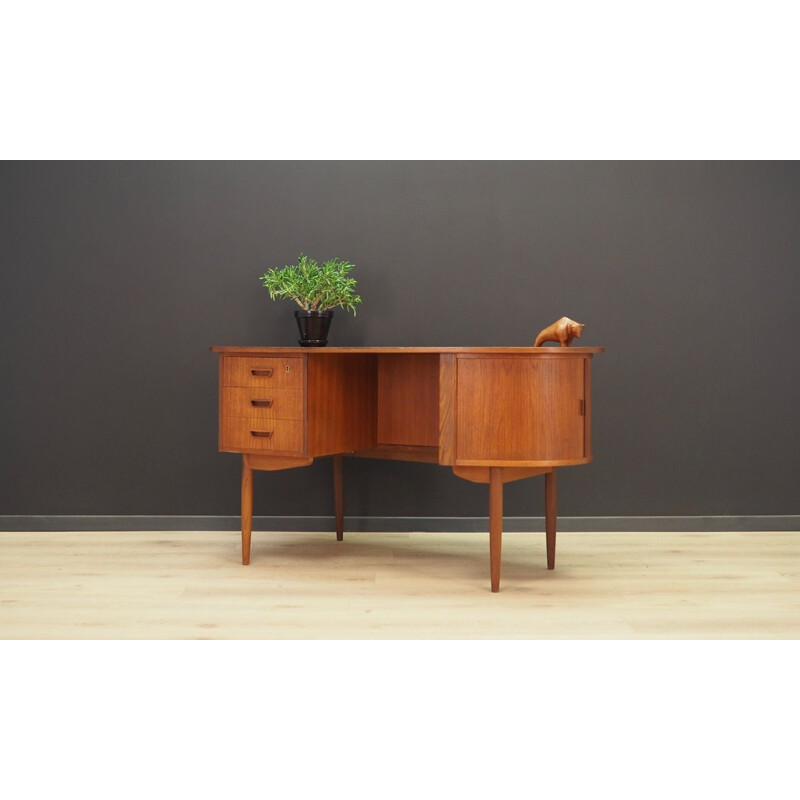 Vintage writing desk in teak, Danish 1960-70s