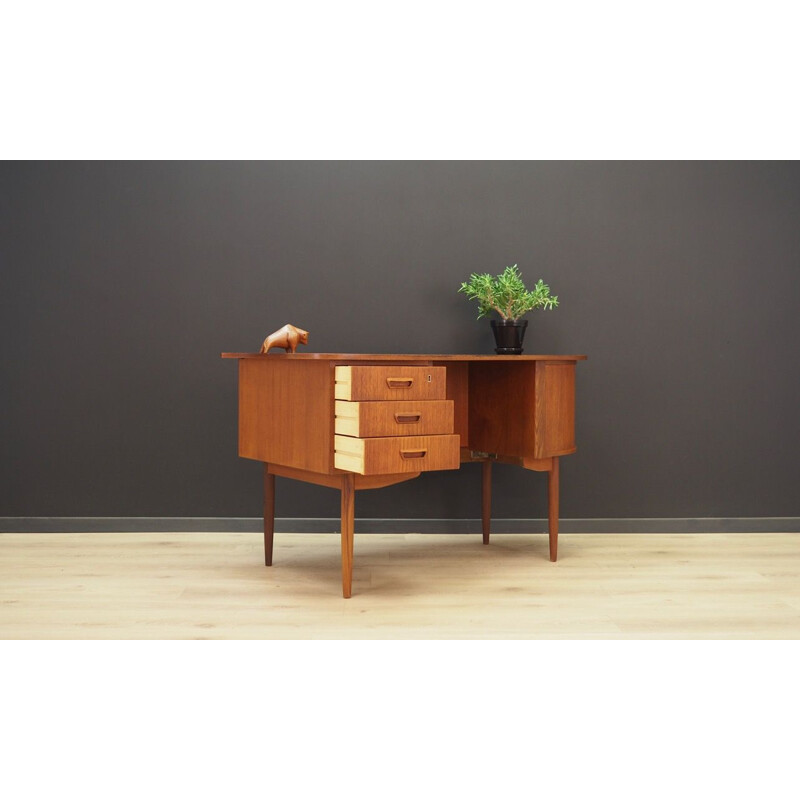 Vintage writing desk in teak, Danish 1960-70s