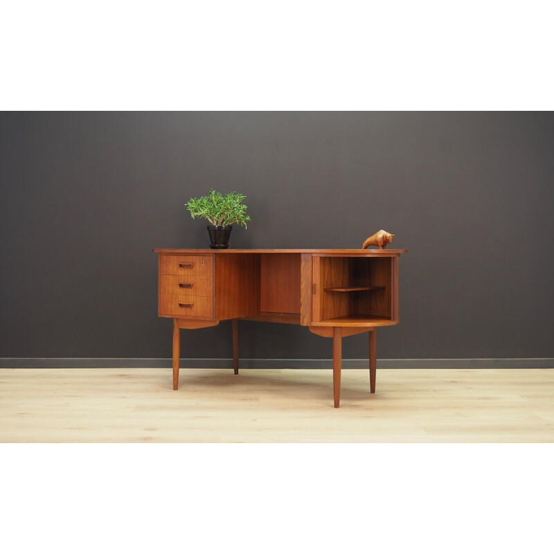 Vintage writing desk in teak, Danish 1960-70s