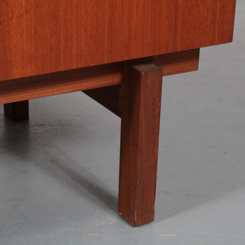 Vintage danish sideboard by Braakman for Pastoe in teak and metal 1950