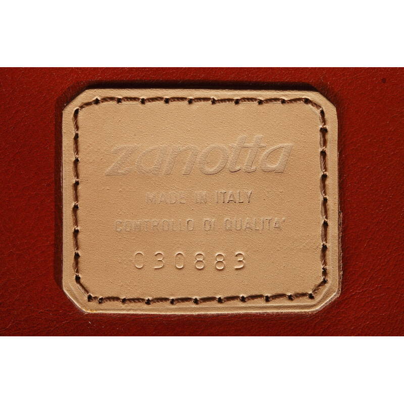 Fauteuil vintage Onda pour Zanotta en cuir et métal noir 1985