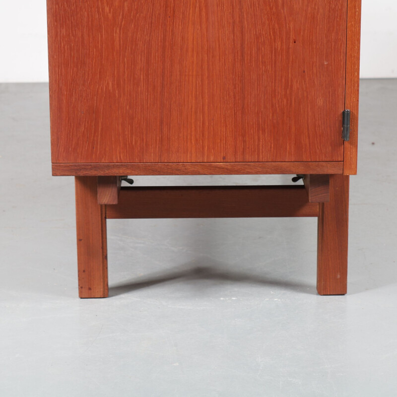 Vintage danish sideboard by Braakman for Pastoe in teak and metal 1950