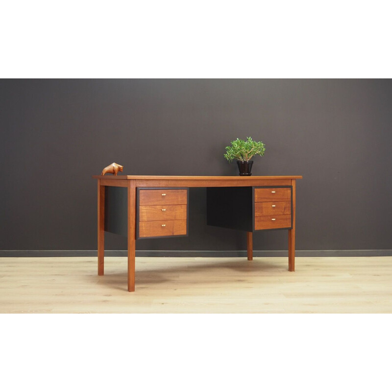 Vintage danish writing desk in teak 1960