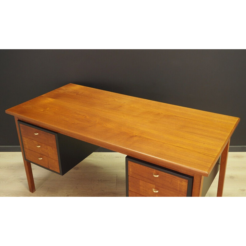 Vintage danish writing desk in teak 1960