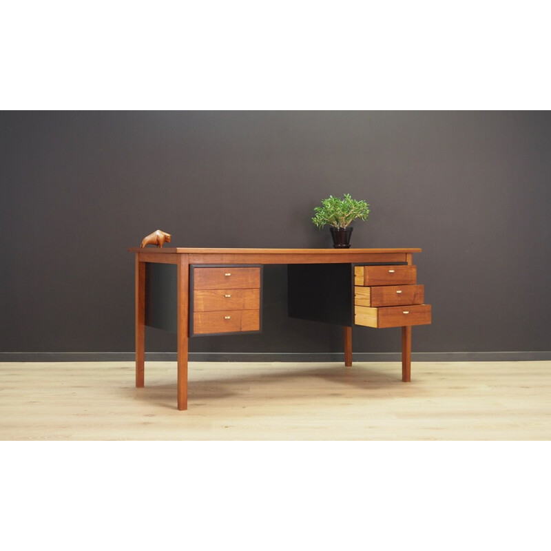 Vintage danish writing desk in teak 1960