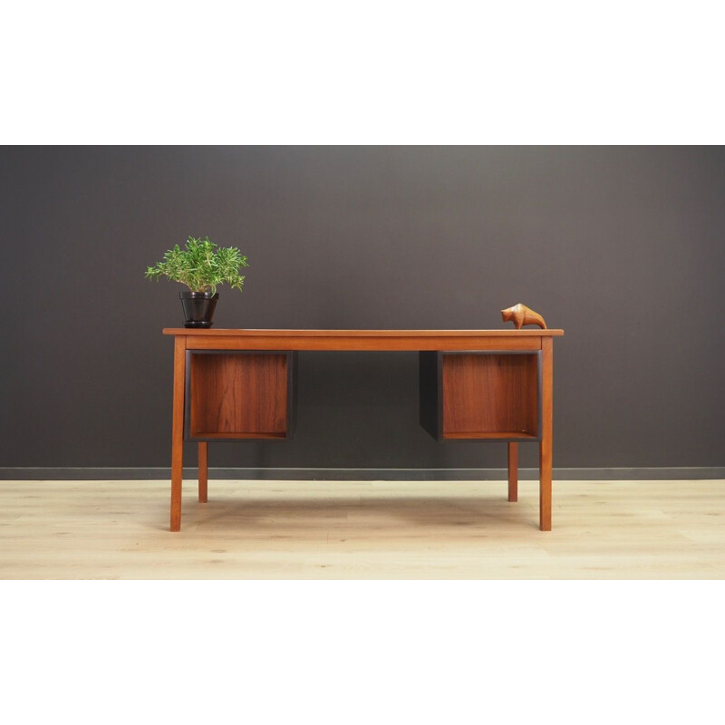 Vintage danish writing desk in teak 1960