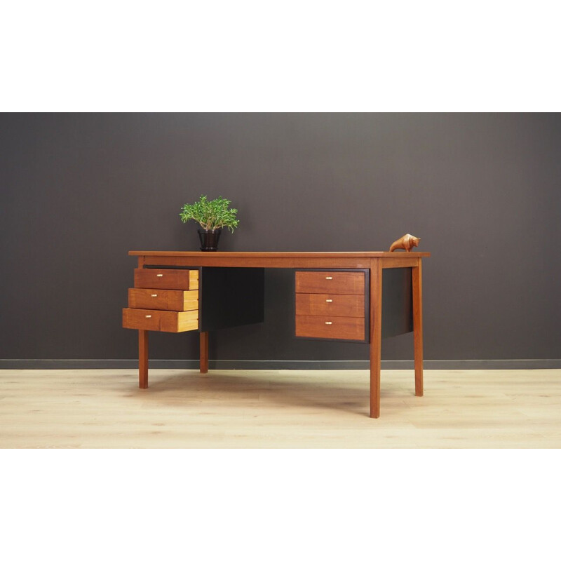 Vintage danish writing desk in teak 1960