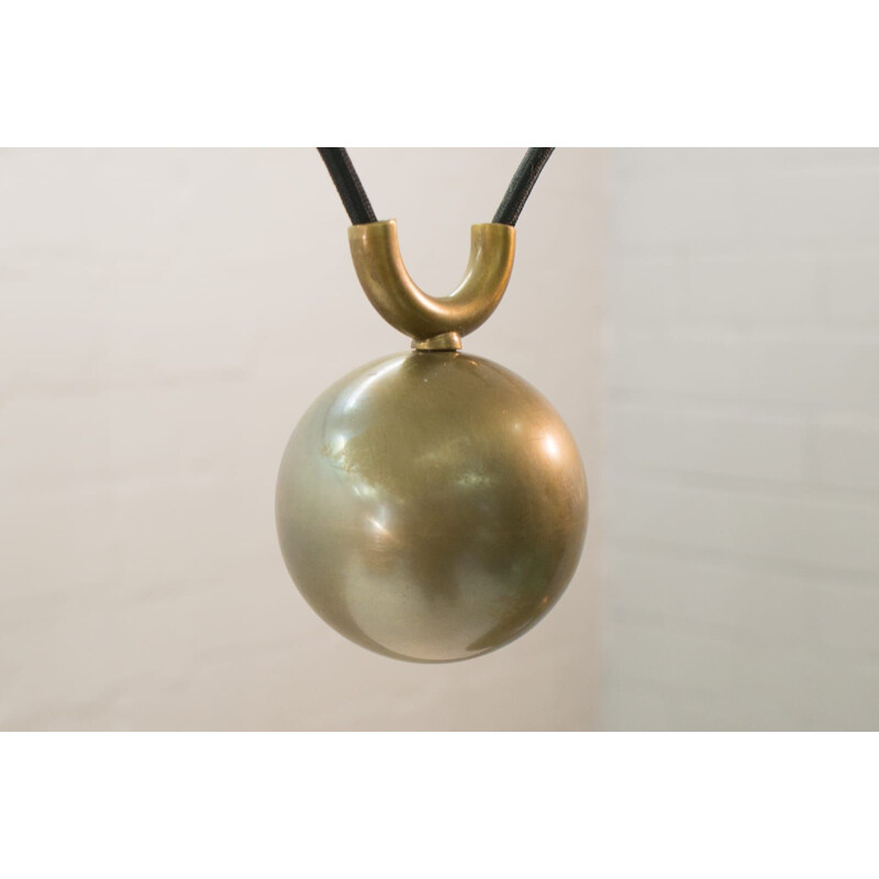 Vintage Double Posa pendant in brass by Schulz 1970