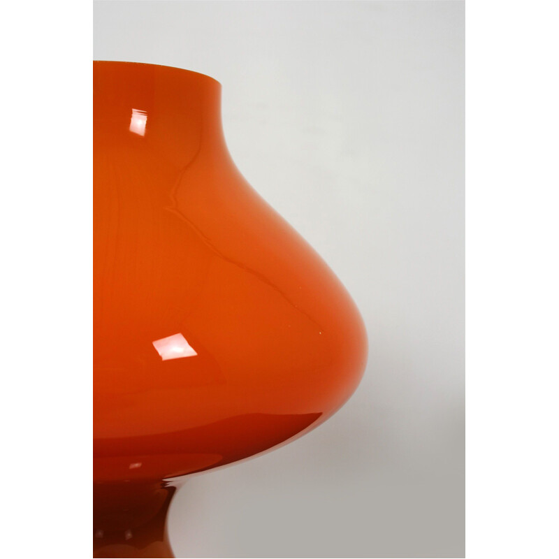 Vintage glass table lamp for OPP Jihlava 1970s